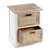Load image into Gallery viewer, White Wooden Cabinet 2 Drawer 38 x 28 x 48cm
