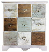 Load image into Gallery viewer, Wood Cabinet With 9 Drawers 64cm
