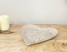 Load image into Gallery viewer, Silver Heart Shaped Dish 22cm
