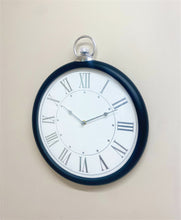 Load image into Gallery viewer, Round Black and Silver Clock 42cm
