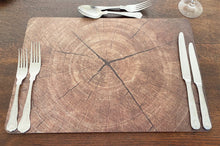 Load image into Gallery viewer, Set of Four Rectangular Bark Design Place Mats
