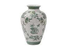 Load image into Gallery viewer, Ceramic Green Parrot Palm Willow Vase 30cm
