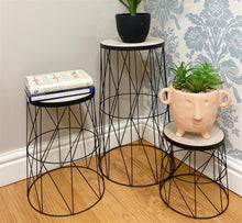 Load image into Gallery viewer, Wire Plant Stands Set Of Three

