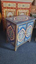 Load and play video in Gallery viewer, Hand Painted Cabinet/Cupboard Blue Floral

