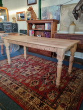 Load image into Gallery viewer, Farmhouse Kitchen Scrub Top Pine Dining Table
