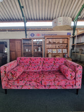 Load image into Gallery viewer, Large Velvet Sofa Upholstered In A Bird Of Paradise Velvet Fabric
