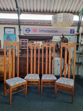 Load image into Gallery viewer, Set Of Four Chairs In The Style Of Charles Rennie Mackintosh - Charlotte Rose Interiors
