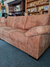 Load image into Gallery viewer, Leather Three Seater Sofa And Matching Arm Chair

