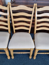 Load image into Gallery viewer, Ladder Back Dining Chairs Set Of Six Four Chairs And Two Carvers - Charlotte Rose Interiors
