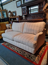Load image into Gallery viewer, Arundel Sofa In A Lovely Stripe Fabric With Matching Foot Stool - Charlotte Rose Interiors
