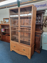 Load image into Gallery viewer, Vintage Glazed Stripped Pine Display Cabinet
