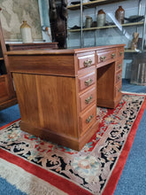 Load image into Gallery viewer, Victorian Mahogany Twin Pedestal Desk
