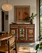 Load image into Gallery viewer, Sideboard Featuring Ceramic Tiles And Pannelled Doors
