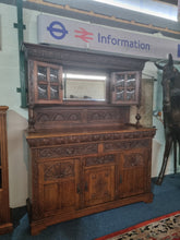 Load image into Gallery viewer, Antique Edwardian Carved Oak Court Cupboard

