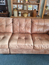 Load image into Gallery viewer, Leather Three Seater Sofa And Matching Arm Chair
