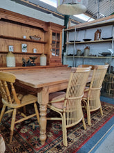 Load image into Gallery viewer, Farmhouse Scrub Top Pine Dining Table
