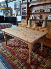 Load image into Gallery viewer, Farmhouse Vintage Scrub Top Pine Dining Table
