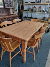 Load image into Gallery viewer, Scrub Top Farmhouse Dining/Kitchen Table - Charlotte Rose Interiors
