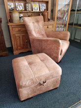 Load image into Gallery viewer, Leather Swivel Chair And Footstool
