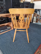 Load image into Gallery viewer, Pine Farmhouse Scrub Top Kitchen Dining Table &amp; Six Dining Chairs
