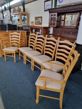 Load image into Gallery viewer, Ladder Back Dining Chairs Set Of Six Four Chairs And Two Carvers - Charlotte Rose Interiors
