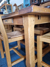 Load image into Gallery viewer, French Oak Farmhouse  Extending Dining Table  And Chairs With Matching Cupboard - Charlotte Rose Interiors
