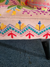 Load image into Gallery viewer, Armchair Upholstered With Decorative Hand Crewel Work Of Flowers
