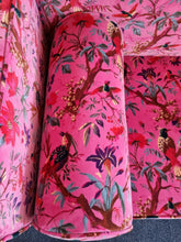 Load image into Gallery viewer, Large Velvet Sofa Upholstered In A Bird Of Paradise Velvet Fabric
