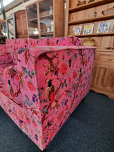 Load image into Gallery viewer, Large Velvet Sofa Upholstered In A Bird Of Paradise Velvet Fabric
