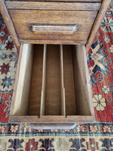 Load image into Gallery viewer, Oak Twin Pedestal Desk With Brown Leather Insert Early 20th Century
