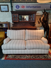 Load image into Gallery viewer, Arundel Sofa In A Lovely Stripe Fabric With Matching Foot Stool - Charlotte Rose Interiors

