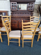 Load image into Gallery viewer, Ladder Back Dining Chairs Set Of Six Four Chairs And Two Carvers - Charlotte Rose Interiors
