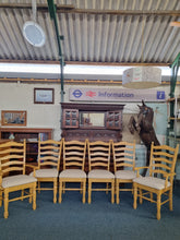 Load image into Gallery viewer, Ladder Back Dining Chairs Set Of Six Four Chairs And Two Carvers - Charlotte Rose Interiors
