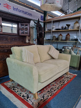 Load image into Gallery viewer, Upholstered Two Seater Green Sofa
