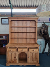 Load image into Gallery viewer, Vintage Pine Dresser With Drawers &amp; Cupboards
