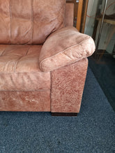 Load image into Gallery viewer, Leather Three Seater Sofa And Matching Arm Chair
