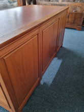 Load image into Gallery viewer, Oak Twin Pedestal Writing Desk

