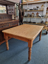 Load image into Gallery viewer, Vintage Pine Farmhouse Scrub Top Dining/Kitchen Table With A Drawer - Charlotte Rose Interiors
