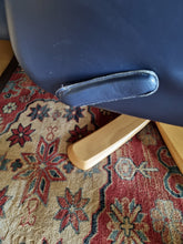 Load image into Gallery viewer, Leather Recliner Swivel Chair &amp; Foot Stool By Swedish Company Soderbergs

