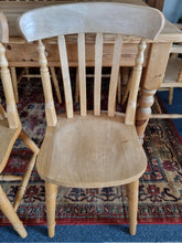 Load image into Gallery viewer, Pine Farmhouse Scrub Top Kitchen Dining Table &amp; Eight Dining Chairs
