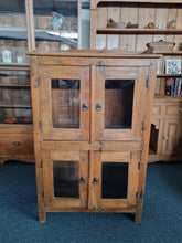 Load image into Gallery viewer, Reclaimed Hardwood  Cupboard With Glazed Doors
