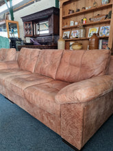 Load image into Gallery viewer, Leather Three Seater Sofa And Matching Arm Chair
