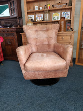 Load image into Gallery viewer, Leather Swivel Chair And Footstool
