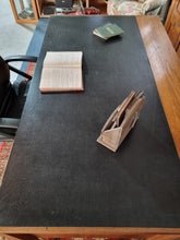 Load image into Gallery viewer, Twin Pedestal Desk &amp; Black Leather Chair
