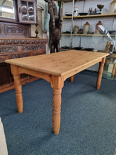 Load image into Gallery viewer, Pine Vintage Farmhouse Scrub Top Dining/Kitchen Table - Charlotte Rose Interiors
