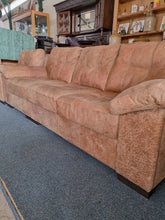 Load image into Gallery viewer, Leather Three Seater Sofa And Matching Arm Chair
