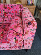 Load image into Gallery viewer, Large Velvet Sofa Upholstered In A Bird Of Paradise Velvet Fabric
