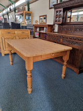 Load image into Gallery viewer, Vintage Pine Farmhouse Scrub Top Dining/Kitchen Table With A Drawer - Charlotte Rose Interiors
