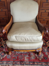 Load image into Gallery viewer, Early 20thC Art Deco Mahogany and Cane Bergere Chair
