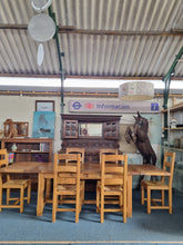 Load image into Gallery viewer, French Oak Farmhouse  Extending Dining Table  And Chairs With Matching Cupboard - Charlotte Rose Interiors
